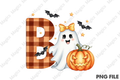 Boo Ghost Pumpkin Fall Halloween PNG Product Image 1