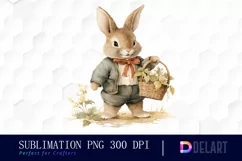 Watercolor Woodland Animal Sublimation Art Product Image 1