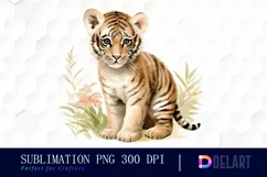 Watercolor Wild Animal Sublimation PNG Clipart Product Image 1
