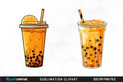 Watercolor Bubble Tea Graphics Clipart Product Image 1