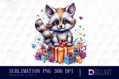 Watercolor Birthday Animal Friend Sublimation Graphics Product Image 1