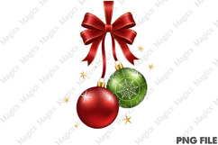 Vintage Christmas Ornament Cherries PNG Product Image 1