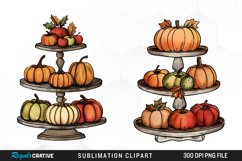 Cozy Thanksgiving Tiered Tray Artwork Clipart Product Image 1