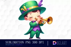 Watercolor Mardi Gras Clipart, Illustration PNG Product Image 1