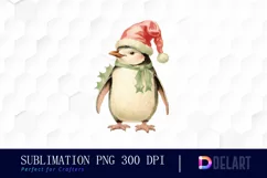 Watercolor Pastel Christmas Animal Clipart, Illustration PNG Product Image 1