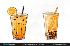 Watercolor Bubble Tea Watercolor Clipart Product Image 1