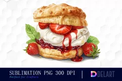 Watercolor Strawberry Summer PNG Clipart Product Image 1