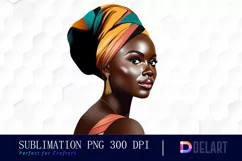 Beautiful Black African Woman Clipart PNG Product Image 1