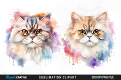 Watercolor Persian Cat Art Clipart Product Image 1
