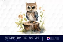 Watercolor Woodland Animal Sublimation Clipart Product Image 1