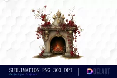 Watercolor Vintage Vampire Halloween PNG Clipart Product Image 1