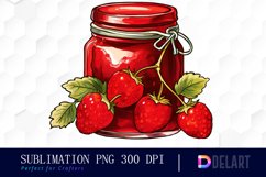 Watercolor A Beautiful Jam Jar Clipart Image Product Image 1