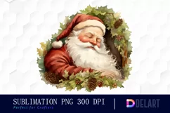 Watercolor Santa Claus Life Clipart, Graphic Product Image 1
