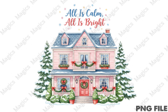 Sweet Christmas House PNG Sublimation Product Image 1