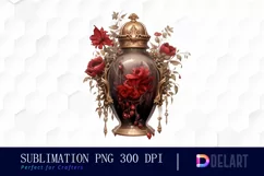 Watercolor Vintage Vampire Halloween PNG Clipart Product Image 1