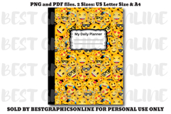 Emojis Daily Planner Printable Pack Emoticons Notebook Pages Product Image 2