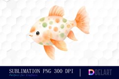 Watercolor Pastel Underwater Life Sublimation Art Product Image 1