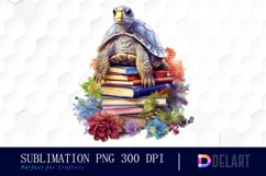 Turtle Sitting on Stack Clipart Set Product Image 1