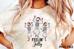 Funny Christmas Skeleton PNG Sublimation Product Image 1