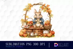 Watercolor Fall Woodland Animal Clipart, PNG Product Image 1