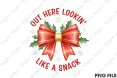 Christmas Coquette Bow Png, Holiday Png Product Image 1