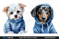 Watercolor Puppies Sublimation Art Clipart Product Image 1