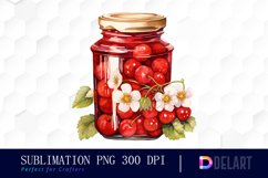 Watercolor A Beautiful Jam Jar Clipart Image Product Image 1