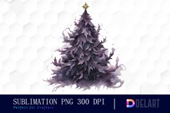 Watercolor Gothic Christmas Clipart, Illustration PNG Product Image 1