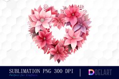 Watercolor Pink Christmas Clipart Design Product Image 1