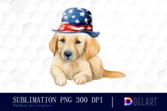 Watercolor American Dog Sublimation Clipart Product Image 1