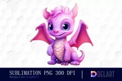 Watercolor Teamda Baby Cute Pink And Purple Clipart Fun Product Image 1
