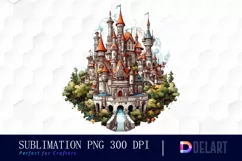 Watercolor Fairy Tale Kingdom Fantasy Clipart Image Product Image 1