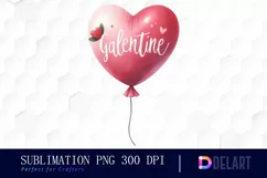 Watercolor Valentines Day Girl Clipart, Sublimation Art Product Image 1