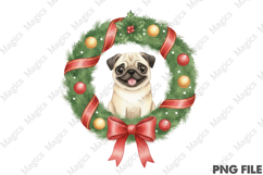 Cute Christmas Wreath PNG Product Image 1
