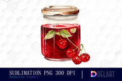Watercolor A Beautiful Jam Jar Sublimation Graphics Product Image 1