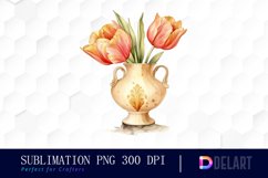 Watercolor Strawberry Field Pattern Sublimation Art Product Image 1