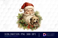 Watercolor Santa Claus Life Clipart, Sublimation Art Product Image 1
