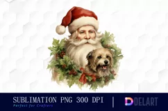 Watercolor Santa Claus Life Clipart, Sublimation Art Product Image 1