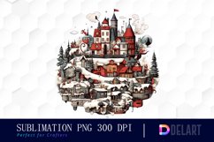 Watercolor Minimalist Retro Christmas Clipart Set Product Image 1