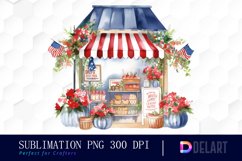 Watercolor Flower Shop Clipart Design Product Image 1