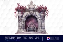 Watercolor Gothic Christmas Clipart Design Product Image 1