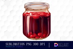 Watercolor A Beautiful Jam Jar Clipart Image Product Image 1