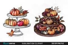 Cozy Thanksgiving Tiered Tray Artwork Clipart Product Image 1
