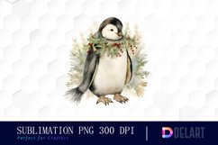 Watercolor Vintage Christmas Clipart, Sublimation Art Product Image 1