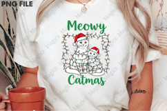 Vintage Christmas Cat PNG Sublimation Product Image 2