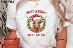 Mooey Christmas Happy Moo Highland Cow | Christmas Quotes Product Image 2