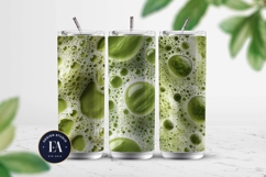 Matcha Foam Pattern, Matcha Froth Texture Digital Paper Product Image 2