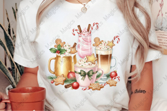 Christmas Coffee Pink Coquette Bow Png Product Image 2