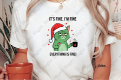 Christmas Sarcastic Funny Cat It&#039;s Fine Product Image 2