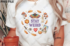 Witchy Vibes Celestial Halloween,Stay Weird PNG Product Image 2